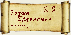 Kozma Starčević vizit kartica